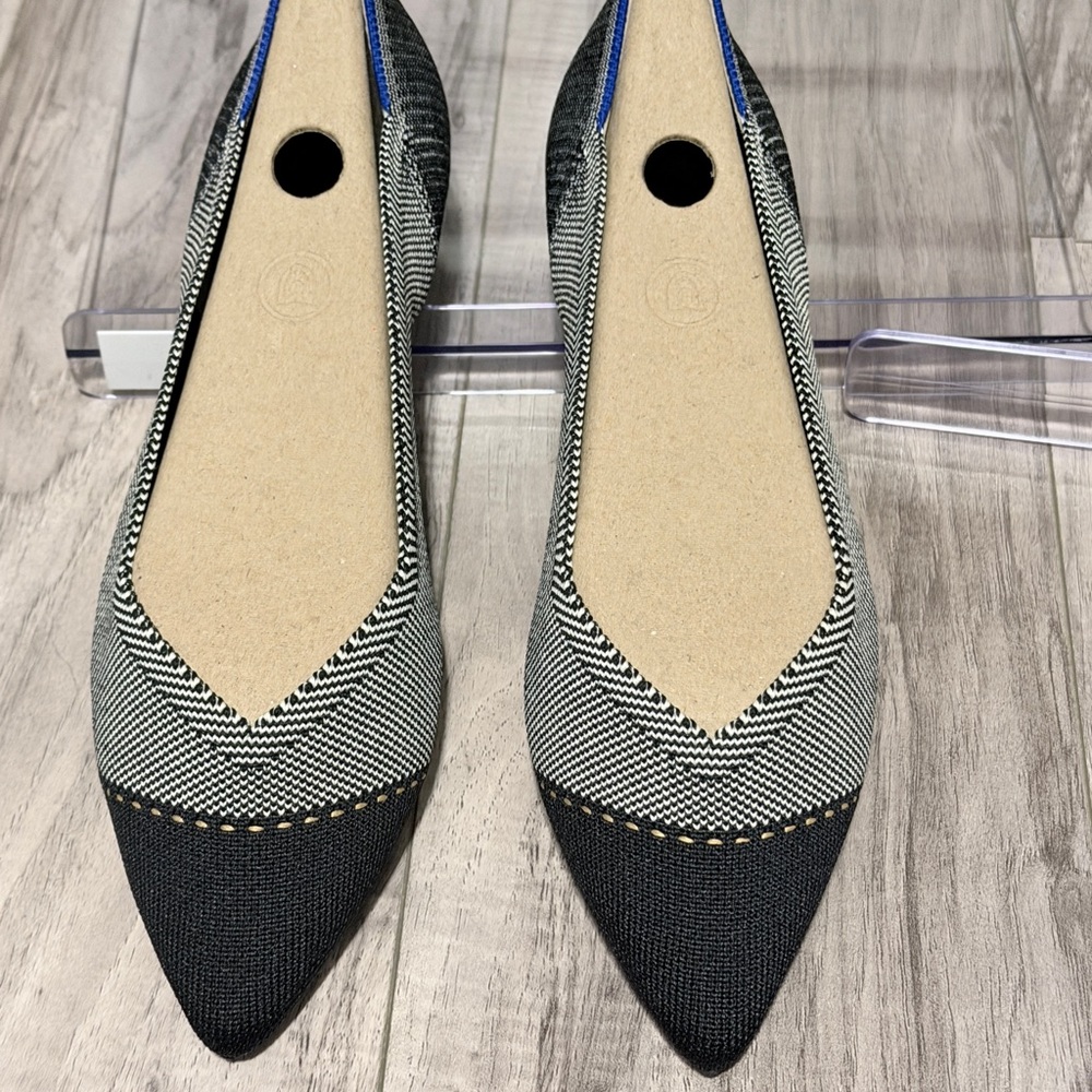 Rothy’s Pointed Toe Women's Flats in Black and White